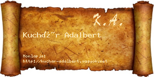 Kuchár Adalbert névjegykártya
